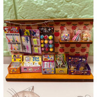 Mô hình đồ chơi nhà búp bê re-ment (rement) cửa hàng bánh kẹo phong cách Nhật Bản