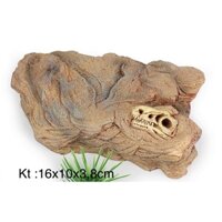 Mô hình đồ chơi Nhựa đầm tay Tảng Đá To có xương khủng long chi tiết rất sắc sảo trang trí