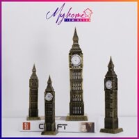 Mô hình đồng hồ Bigben trang trí, đạo cụ chụp ảnh chất liệu hợp kim cao cấp My Home DN068