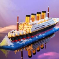 Mô hình dòng Titanic, Khối xây dựng bằng nhựa hạt nhỏ DIY, Đồ trang trí quà tặng sinh nhật Giáng sinh