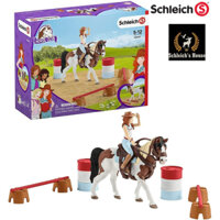 Mô hình động vật , đồ chơi con vật Schleich chính hãng set Bộ người bé gái Hannah cưỡi ngựa Tennessee Walker cái 42441