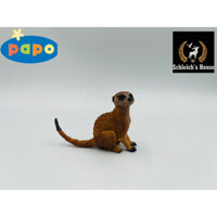 Mô hình động vật , đồ chơi con vật Papo chính hãng cầy hương Meerkat đang ngồi 50207 - Schleich House