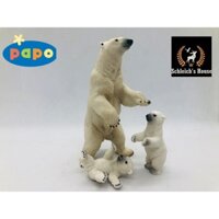 Mô hình động vật , đồ chơi con vật Papo chính hãng Gia đình Gấu bắc cực 50172 - Schleich House