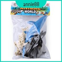 Mô hình động vật Pvc tuyệt đẹp biển có trang trí chim cánh cụt cá mập