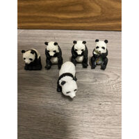 Mô hình động vật safari Combo 5 Gấu Trúc chính hãng Safari ntd