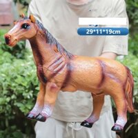 Mô Hình Động Vật Thú Rừng Nhựa Dẻo Size Lớn, Mô Hình Ngựa Đen, Ngựa Vằn Cho Bé Vừa Học Vừa Chơi