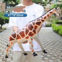 Mô hình động vật thú rừng: Hươu Cao Cổ size To bằng nhựa mềm nhồi bông