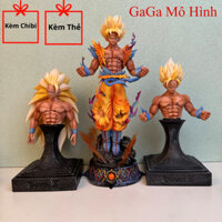 Mô Hình Dragon Ball Goku SSJ 3 Bán Thân Siêu Nét - GaGaMoHinh (Kèm Chibi+Thẻ)