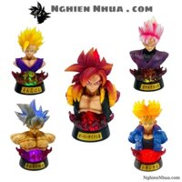 Mô hình Dragon Ball SonGoku , SonGohan , Gogeta , Trunks bán thân + có led cao 16-18cm , figure 7 viên ngọc rồng sogoku