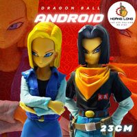 Mô hình Dragonball, Android 17 18, figure Pic Poc trong 7 Viên Ngọc Rồng, kèm hộp, bàn làm việc (phụ kiện Hoàng Long)