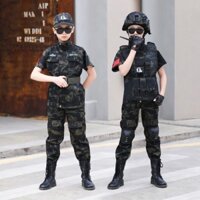 Mô hình full bộ đồ lính đi đường ngụy trang dễ thương cho bé trai
