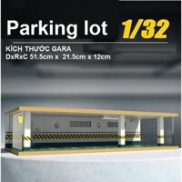Mô hình gara trưng bày xe ô tô tỉ lệ 1:32 đồ chơi trẻ em gara có đèn sáng - parkinglot 1:32