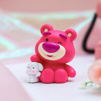 Mô Hình Gấu Dâu Mini Và Thỏ Trang Trí Xe Hơi Bàn Học Quà Tặng Hàng Chính Hãng - mẫu 1