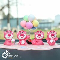 Mô hình Gấu Hồng Đáng Yêu Trang Trí Taplo Ô Tô - Phong Cách Hoạt Hình