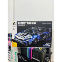 Mô hình giảm sâu lắp Ghép Xếp Hình Mô Hình Xe Oto BugTi Bolide W16.4 màu xanh Pull Back