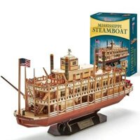 Mô Hình Giấy 3D Lắp Ráp CubicFun Thuyền Mississippi Steamboat (142 mảnh) T4026h - PP049