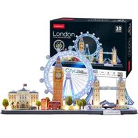 Mô Hình Giấy 3D Lắp Ráp CubicFun London Cityline (186 mảnh, đèn LED) L532h - PP029