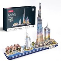 Mô Hình Giấy 3D Lắp Ráp CubicFun Dubai Cityline (182 mảnh, đèn LED) L523h - PP024