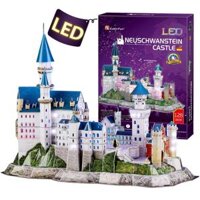 Mô Hình Giấy 3D Lắp Ráp CubicFun Lâu Đài Cổ Tích Tại Đức (128 mảnh, Neuschwanstein Castle, Đèn LED) L174h - PP075