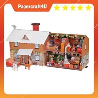 Mô hình giấy 3D - Ngôi nhà giáng sinh của ông già Noen