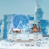 Mô Hình Gỗ 3D Lắp Ráp DIY Hộp Nhạc Music box phát sáng "GIÁNG SINH AN LÀNH" Đồ chơi lắp ráp bằng gỗ quà tặng Noel 3D