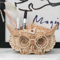 Mô hình gỗ 3D Lắp ráp Hộp Đựng bút Hình Con Cú Robotime Owl Storage Box TG405