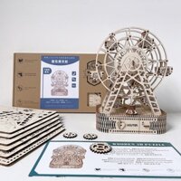 Mô hình gỗ 3D Lắp ráp Hộp nhạc Bánh xe Đu quay Ferris Wheel G602 Uguter