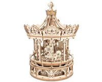 Mô Hình Gỗ 3D Lắp Ráp ROBOTIME ROKR Hộp Nhạc Vòng Xoay Ngựa Gỗ (384 mảnh, Romantic Carousel) AMK62 - WP197