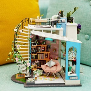 Mô hình nhà búp bê lắp ráp Robotime DIY  - Nhà Tí Hon Dora’s Loft DG12