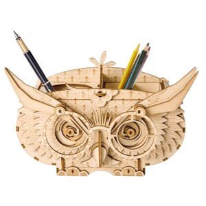 Mô hình gỗ 3D lắp ráp Robotime TG405 - Hộp Đựng Bút Con Cú Owl Box