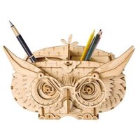 Mô Hình Gỗ 3D Lắp Ráp ROBOTIME Hộp Đựng Bút Con Cú (61 mảnh, Owl Box) TG405 – WP111