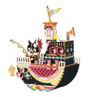 Mô Hình Gỗ 3D Lắp Ráp ROBOTIME Hộp Nhạc Chú Mèo Câu Cá (96 mảnh, Fishing Kitty Music Box) AMD42 – WP009