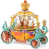 Mô Hình Gỗ 3D Lắp Ráp ROBOTIME Hộp Nhạc Xe Bí Ngô(165 mảnh, DIY Pumpkin Carriage Music Box) AM41 – WP005
