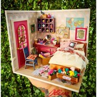 Mô Hình Gỗ 3D Lắp Ráp ROBOTIME DIY Dollhouse Nhà Tí Hon Anne's Bedroom DGM08 [chưa ráp]