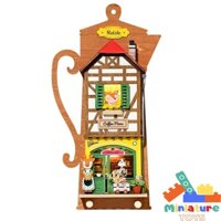 Mô hình gỗ DIY Nhà búp bê treo tường Robotime Rolife | Lazy Coffee House DIY Wall Hanging Miniature House Kit DS020