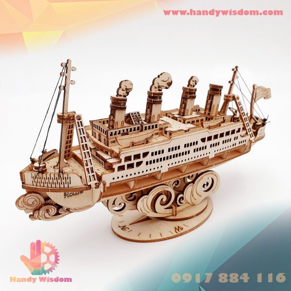 Mô hình gỗ lắp ráp 3D Cruise Ship (Tàu Du Lịch) (Wood Color) - Robotime TG306 - WP139