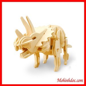 Mô hình gỗ lắp ráp 3D Robotic Triceratops (khủng long ba sừng)- Robotime  D430