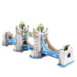 Mô hình gỗ lắp ráp 3D The London Bridge (Cầu Tháp Luân Đôn) (Blue) Robotime WP169