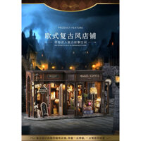 Mô hình gỗ tự lắp ráp DIY mô phỏng quán cà phê ma thuật Magic Coffee