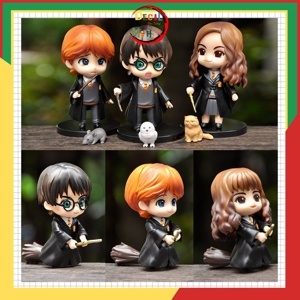 Mô hình Harry Potter  Set Mô hình Hermione Granger Ron Weasley Draco  Malfoy Dumbledore cầm đũa