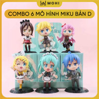 Mô Hình Hatsune Miku bộ 6 mô hình miku Bản D - Cao 10-12cm - nặng 370gram - Figure Miku - Bọc Túi - No Box
