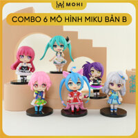 Mô Hình Hatsune Miku bộ 6 mô hình miku Bản B - Cao 9cm - nặng 300gram - Figure Miku - Bọc Túi - No Box