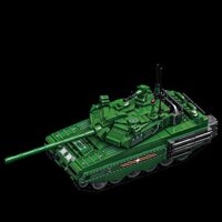 Mô hình khối xây dựng quân sự Đồ chơi lắp ráp xe tăng chiến đấu chủ lực T90M Tương thích với LEGO quà sinh nhật cậu bé