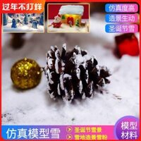 Mô hình kiến ​​trúc tự làm thủ công bông tuyết khô tuyết cảnh quan tuyết tuyết nhân tạo cảnh tuyết mô phỏng tuyết bột mô hình tuyết