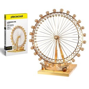 Mô hình kim loại lắp ráp 3D London Eye (Mắt Luân Đôn) (Gold) – Piececool MP079