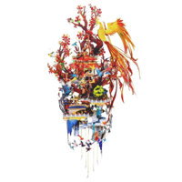 Mô Hình Kim Loại Lắp Ráp 3D MU Bách Điểu Triều Phụng Birds Pay Homage To The Phoenix [chưa ráp]