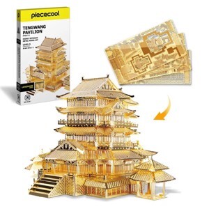 Mô hình kim loại lắp ráp 3D Piececool Đằng Vương Cát Tengwang Pavilion