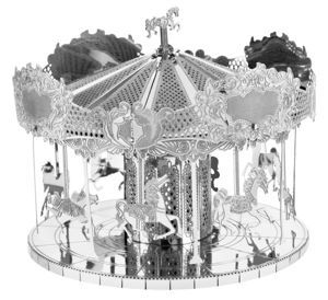 Mô hình kim loại lắp ráp 3D Vòng Xoay Ngựa Gỗ Merry Go Round Metal Mosaic MP647