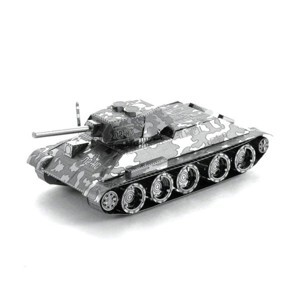 Mô hình kim loại lắp ráp 3D Xe Tăng T-34 (Silver) – Metal Works MP043