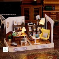 Mô hình lắp gắp 3d DIY bằng gỗ - Nhà búp bê - Trang trí để bàn, kệ sách - Quà tặng sinh nhật